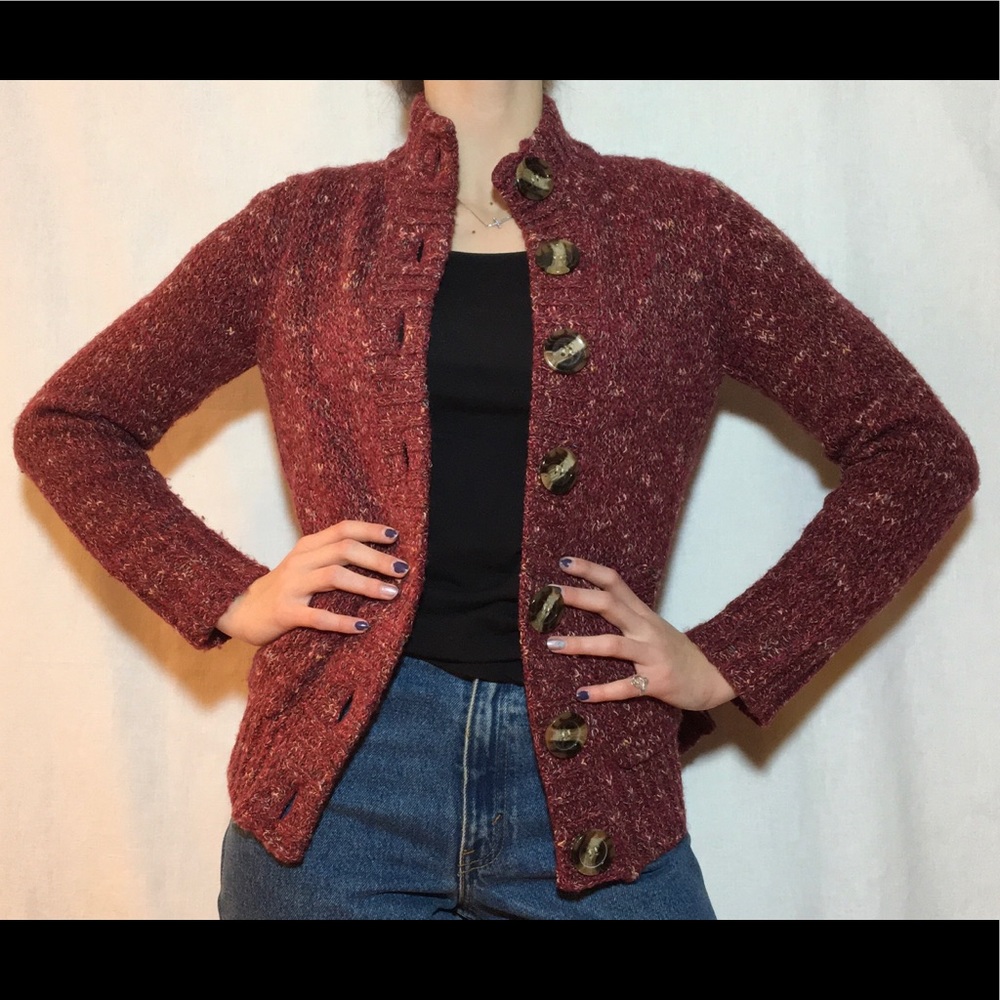 Charter Club tweed button cardigan